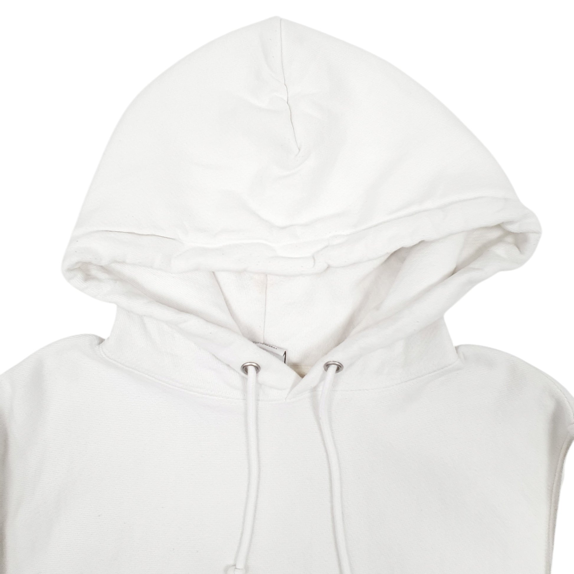 Mens White Champion Reverse Weave Hoodie Jumper