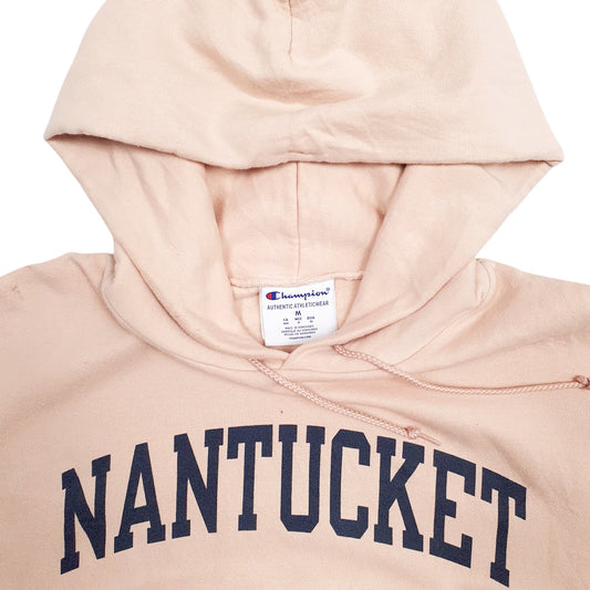 Mens Peach Champion Nantucket Spellout Hoodie Jumper