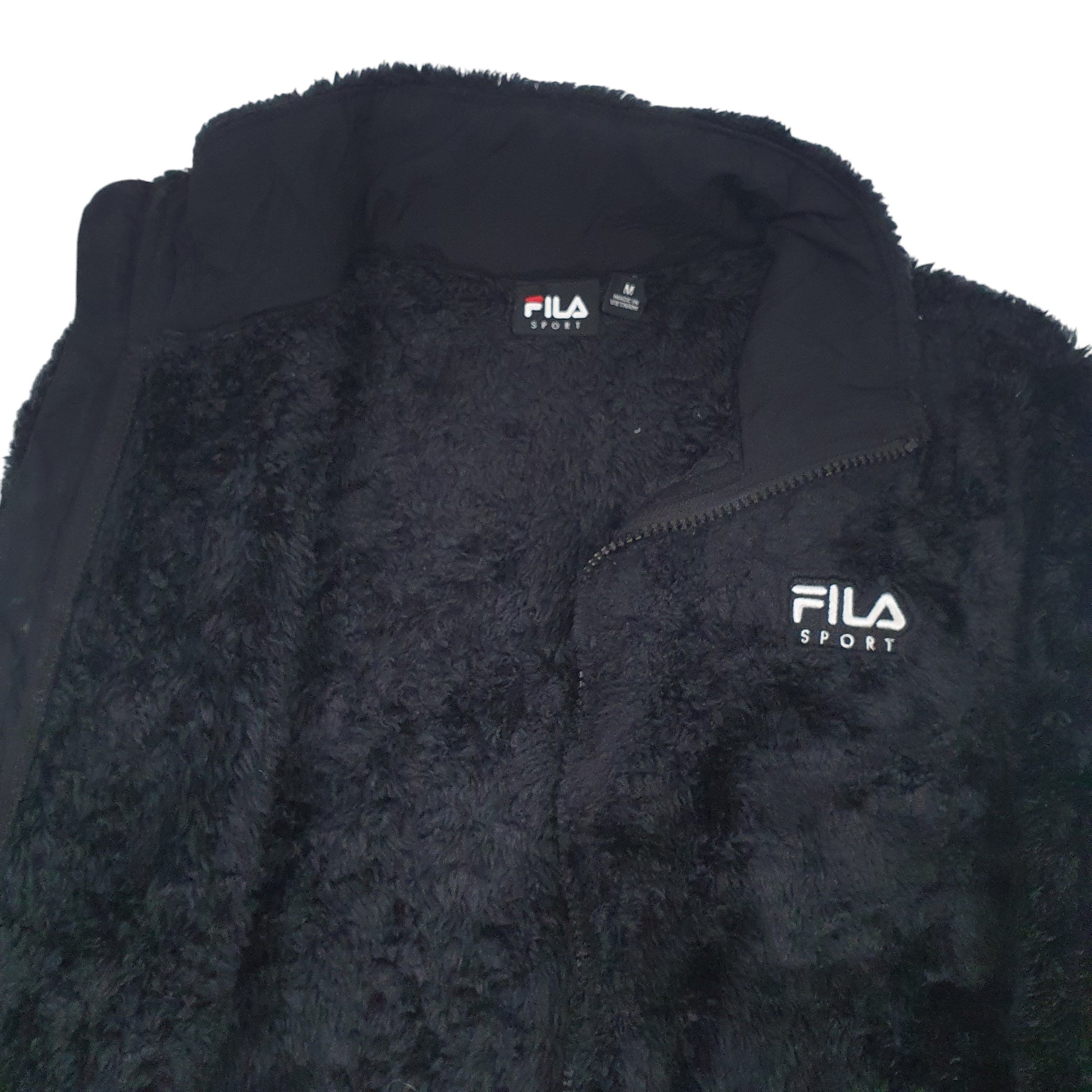 Womens Black Fila Sport Full Zip Jumper