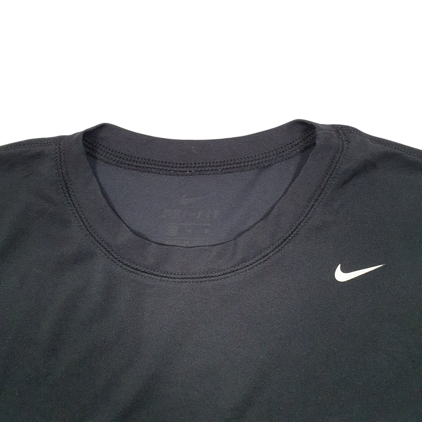 Mens Black Nike Dri Fit Sleeveless Vest Active Gym Workout Short Sleeve T Shirt