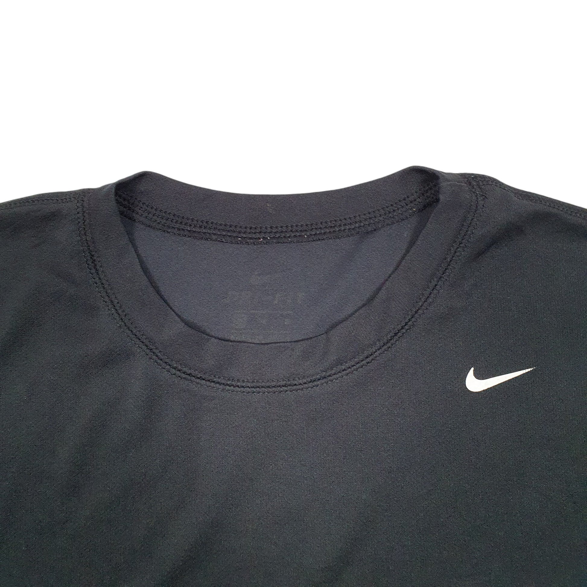 Mens Black Nike Dri Fit Sleeveless Vest Active Gym Workout Short Sleeve T Shirt