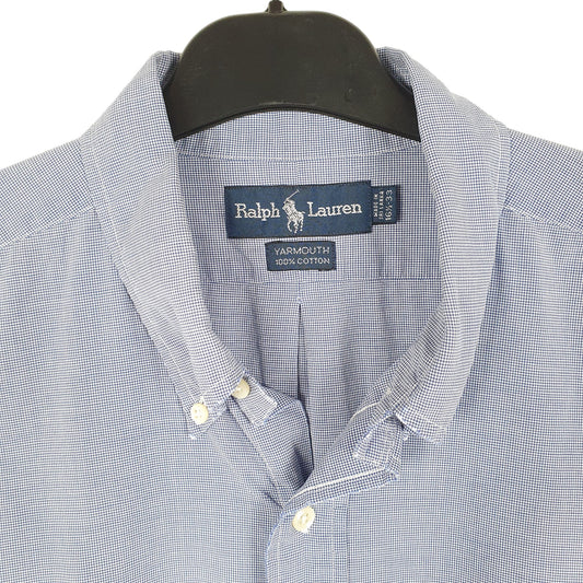 Mens Blue Ralph Lauren Oxford Long Sleeve Shirt