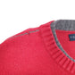 Mens Red Tommy Hilfiger Vintage Knit 2000s Stripe Sweater Crewneck Jumper
