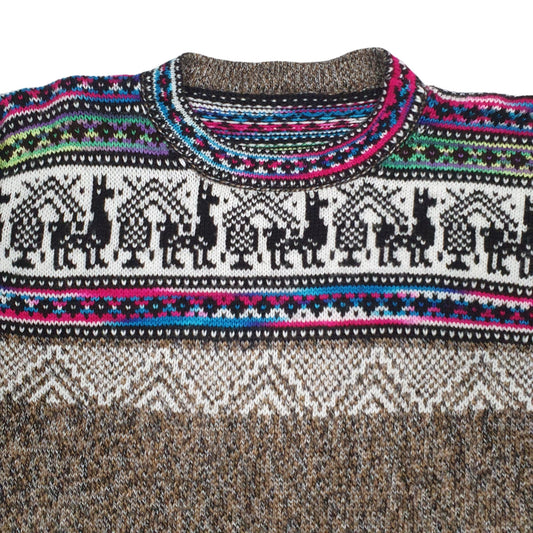 Mens Brown Unbranded Knitwear Crewneck Jumper