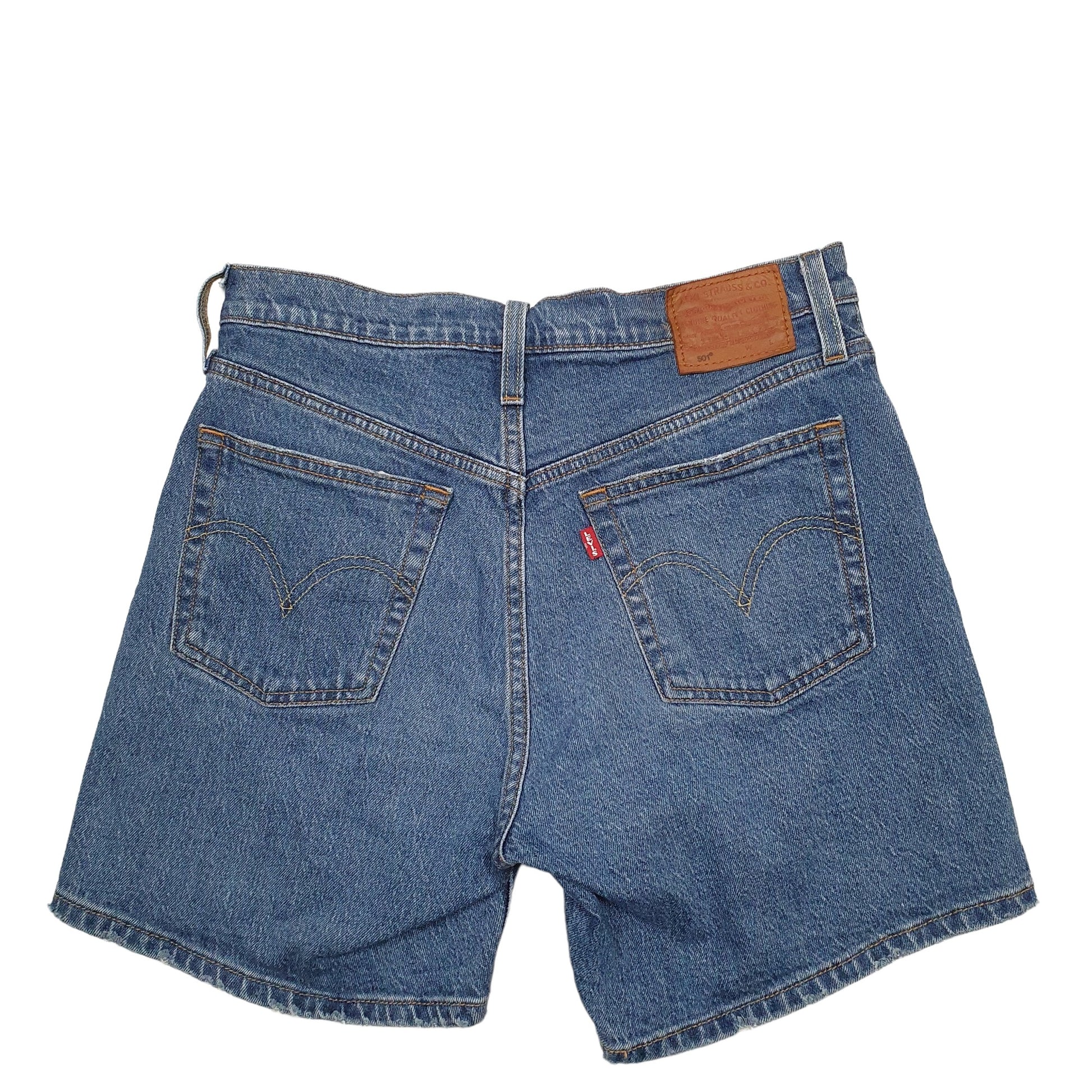 Womens Blue Levis 501 Jorts Denim Shorts