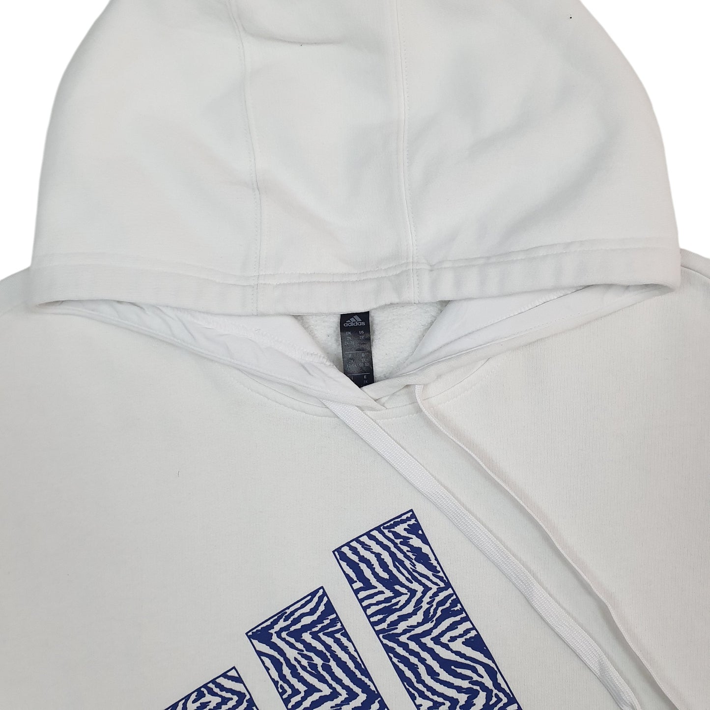 Womens White Adidas  Hoodie Jumper