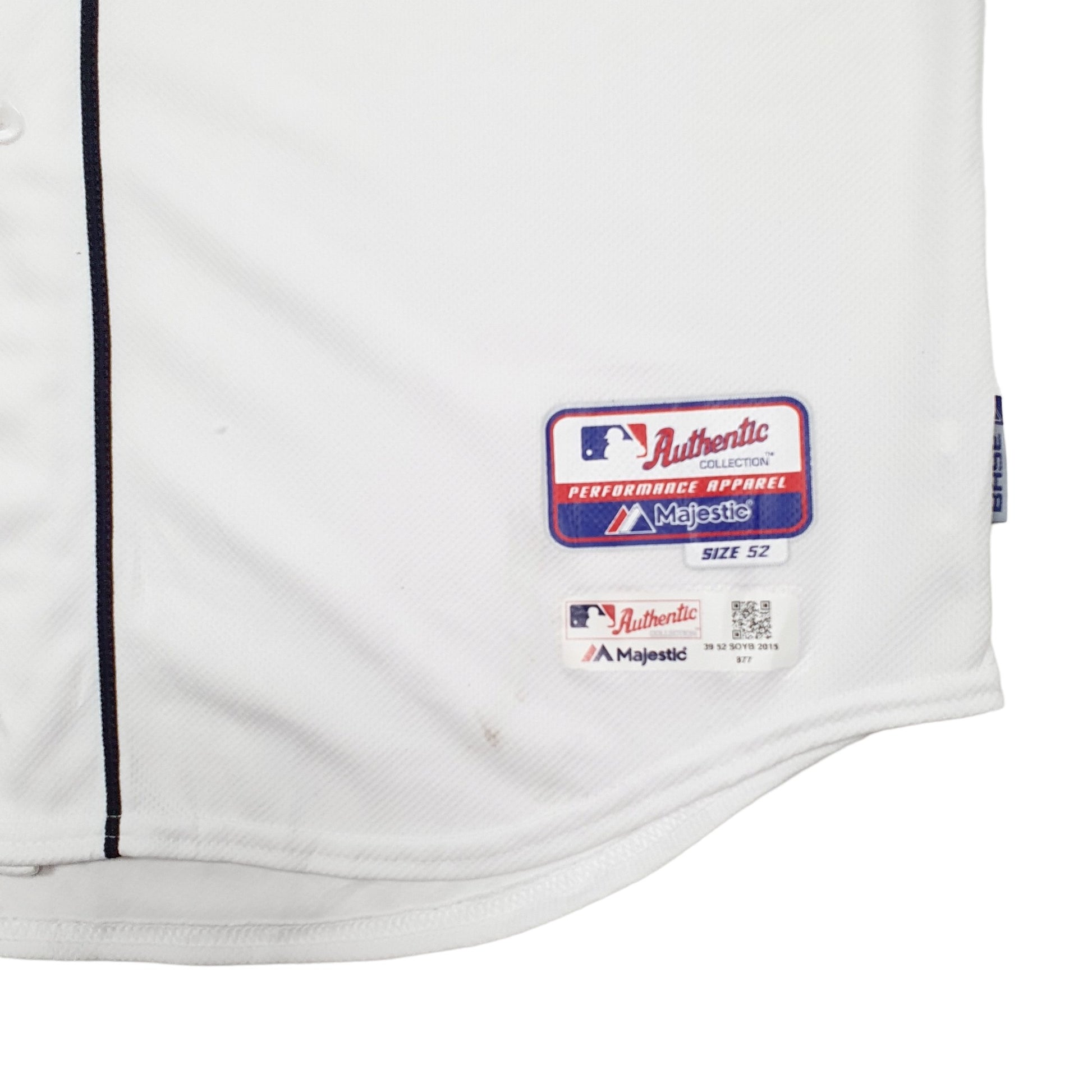 Mens White MLB MLB Baseball Jersey Short Sleeve T Shirt