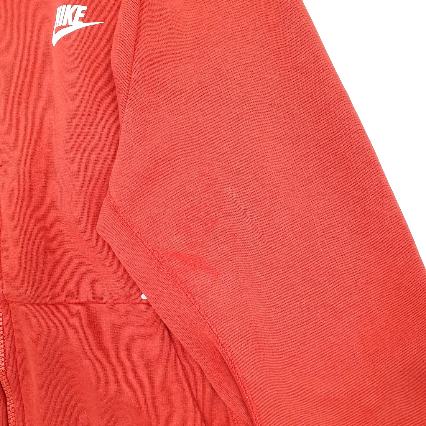Mens Red Nike Tech Fleece Hoodie Full Zip Jumper