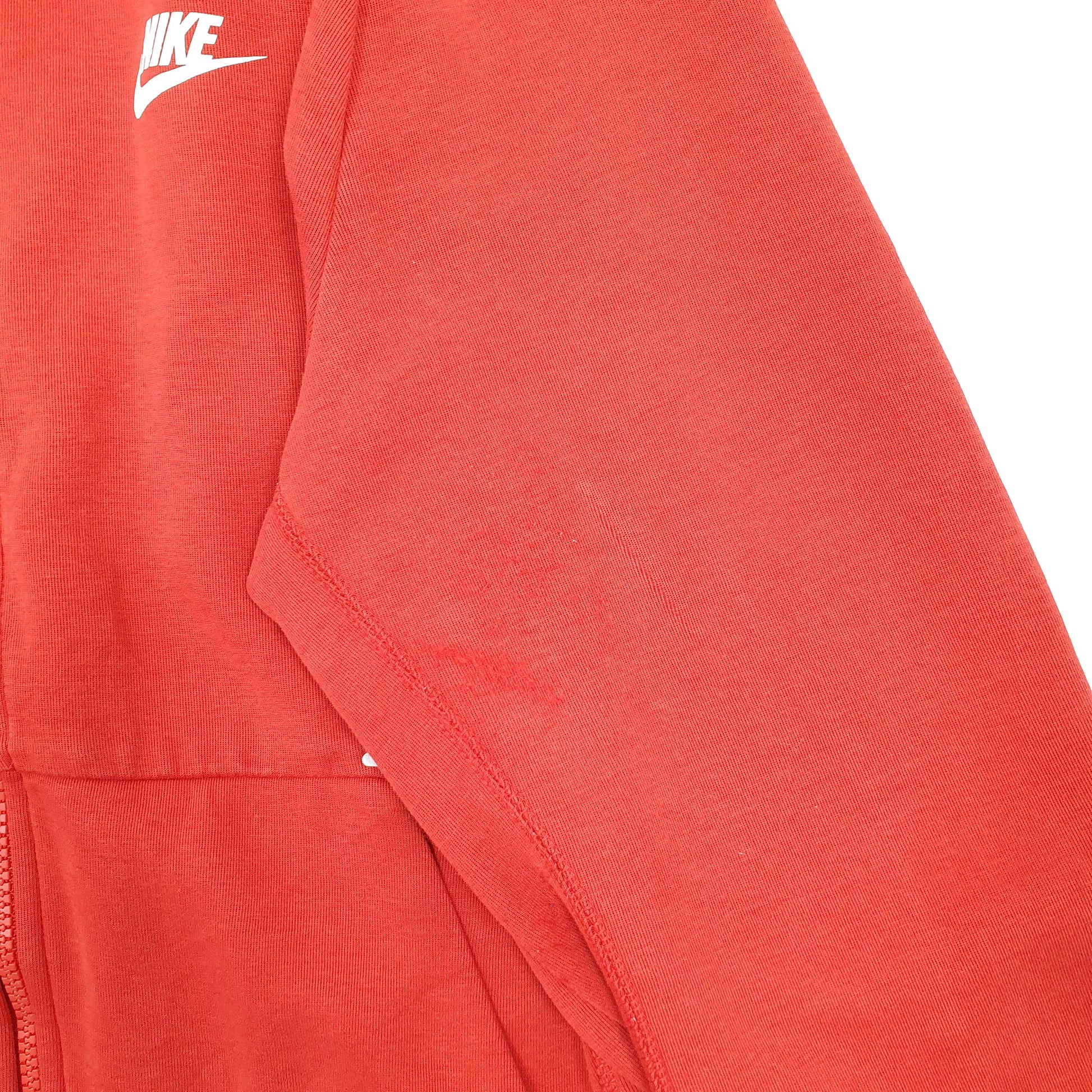 Mens Red Nike Tech Fleece Hoodie Full Zip Jumper