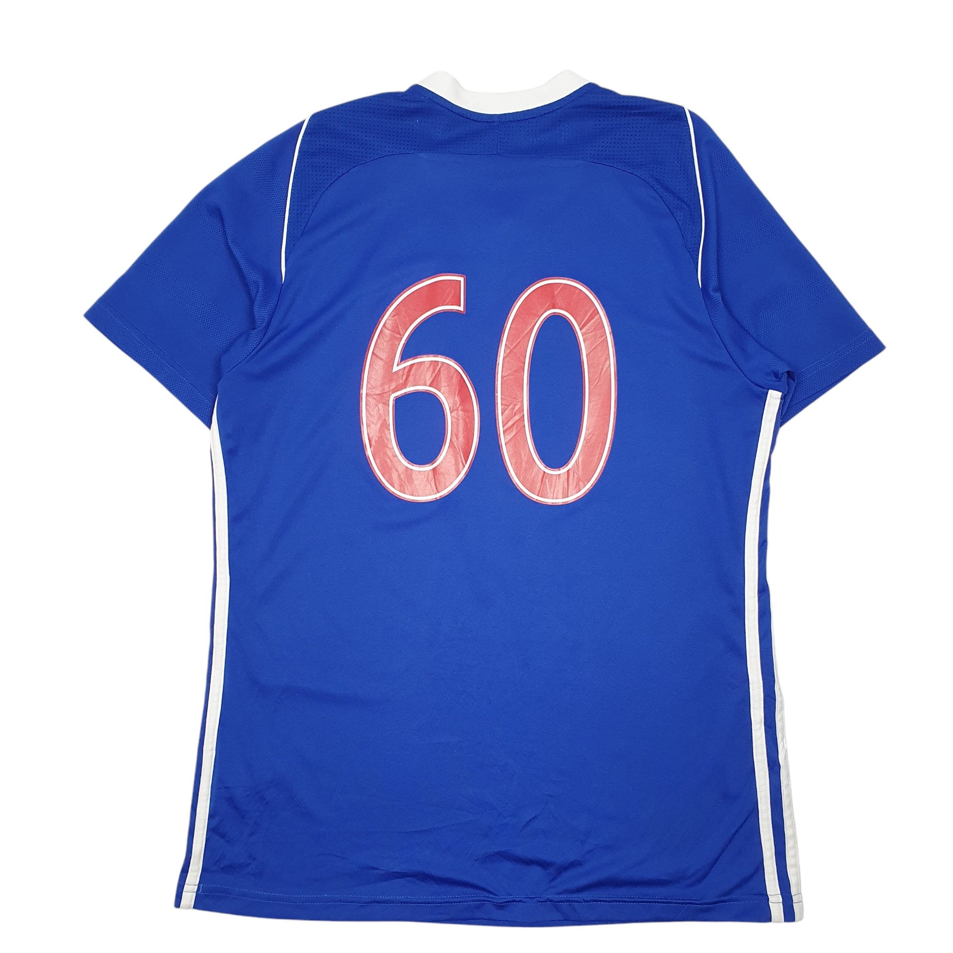 Mens Blue Adidas Warren County Soccer Academy Football Climacool Short Sleeve T Shirt