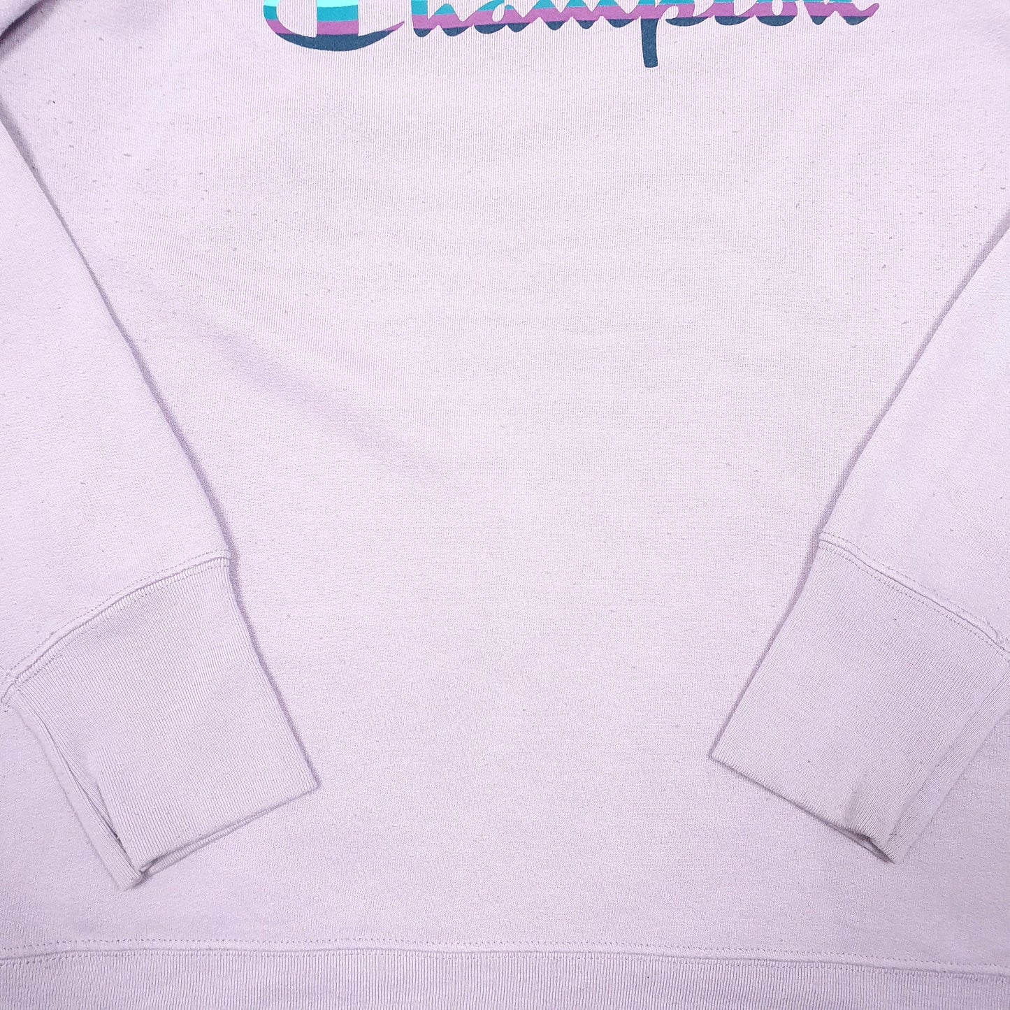 Womens Lilac Champion Raglan Script Crewneck Jumper