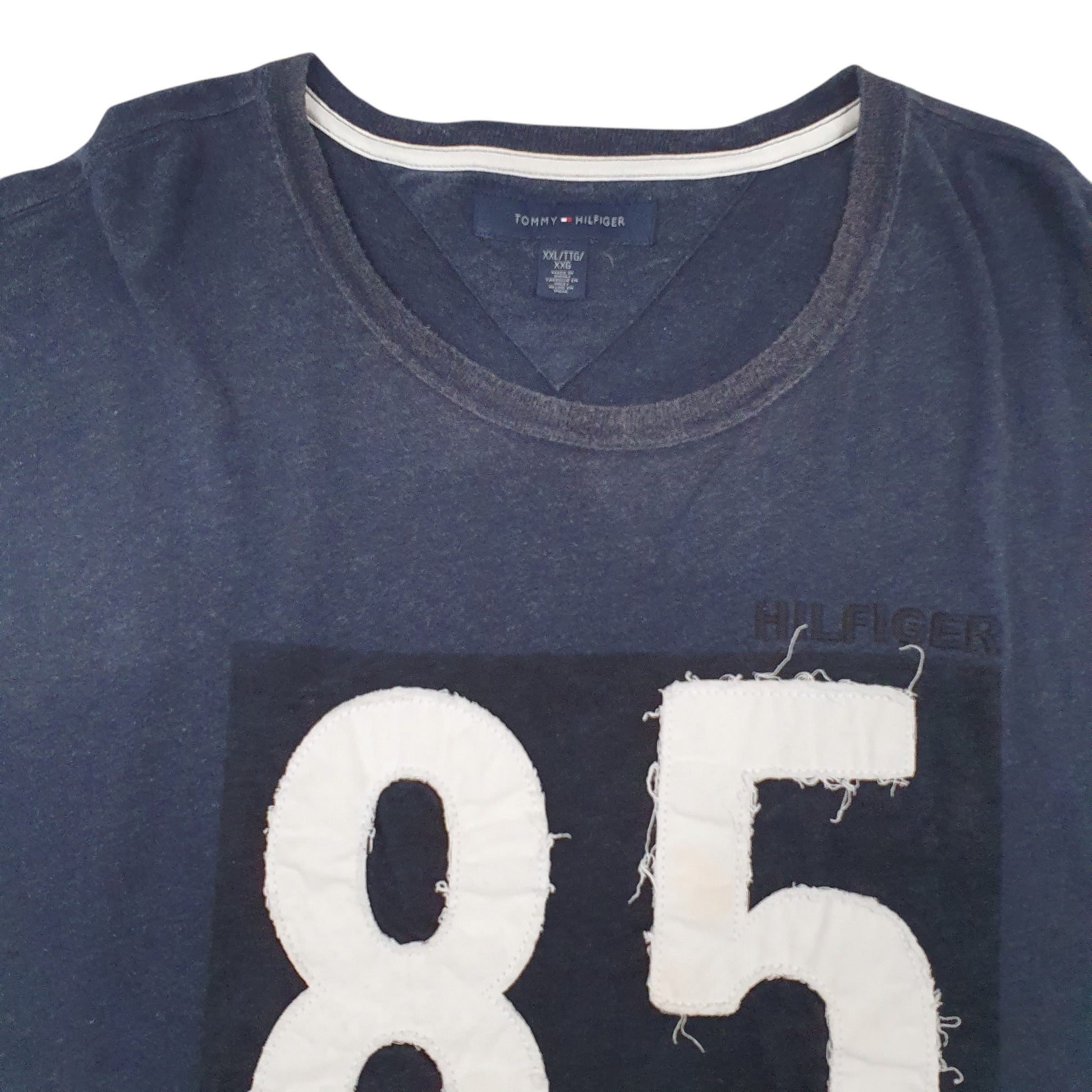 Mens Navy Tommy Hilfiger Embroidery Short Sleeve T Shirt