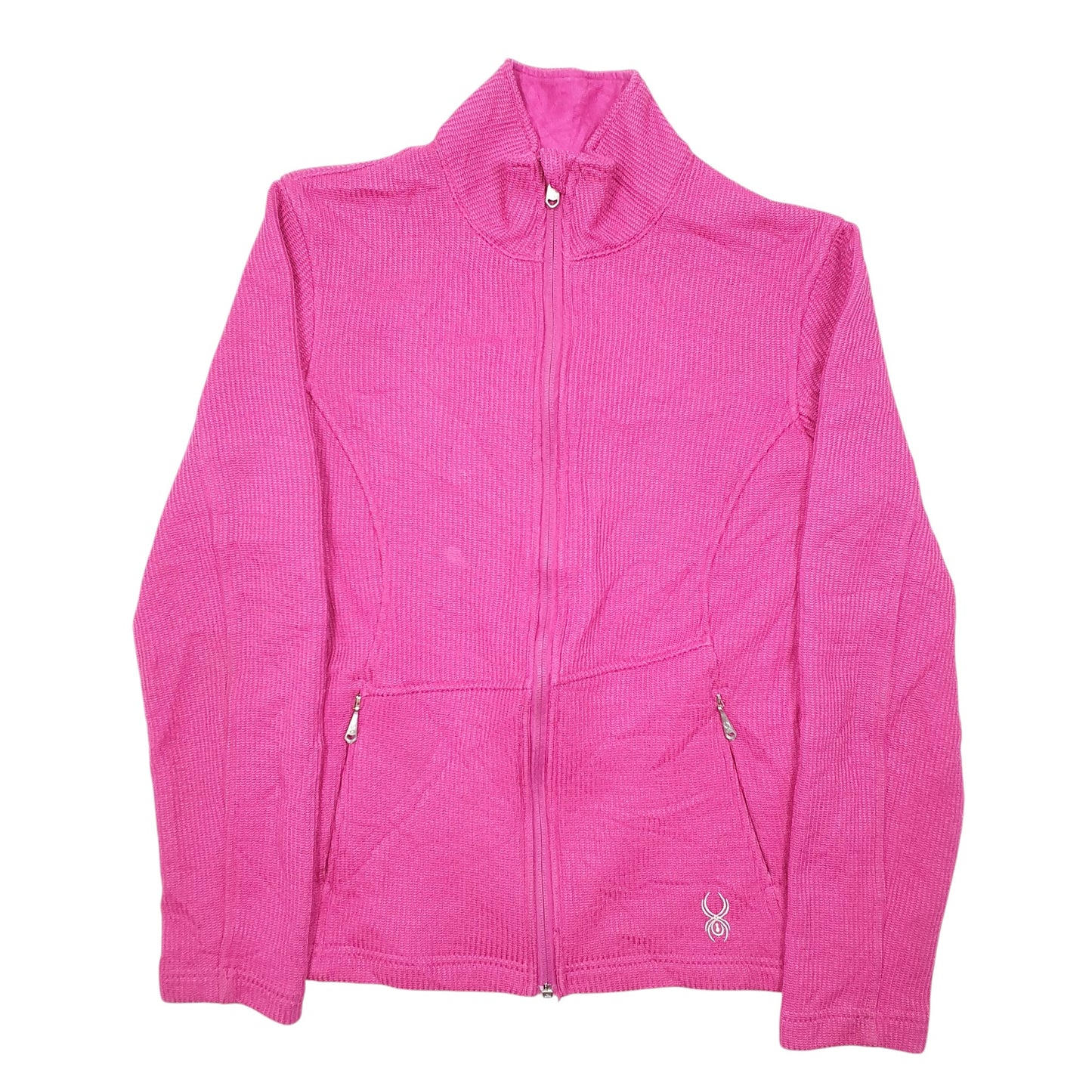 Womens Pink Spyder Core Sweater Active Top Full Zip Jumper