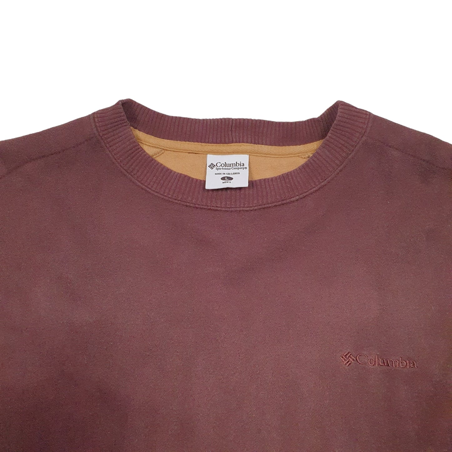 Mens Brown Columbia  Crewneck Jumper