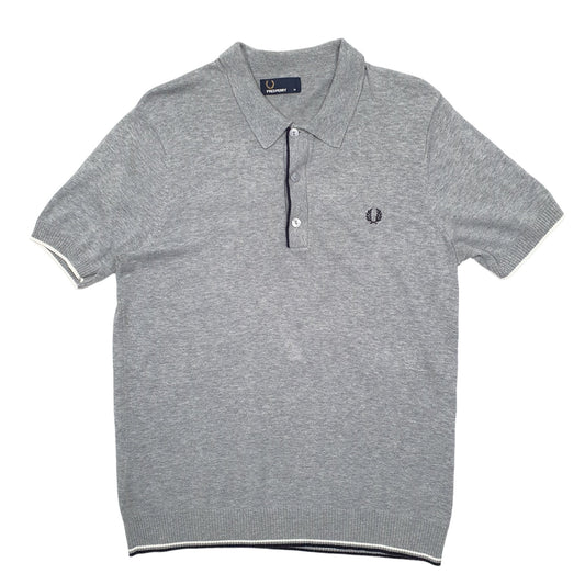 Mens Grey Fred Perry  Short Sleeve Polo Shirt