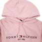 Womens Pink Tommy Hilfiger Spellout Hoodie Jumper