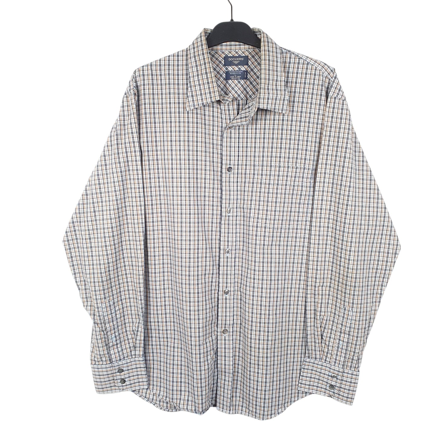 Mens Blue Dockers  Long Sleeve Shirt