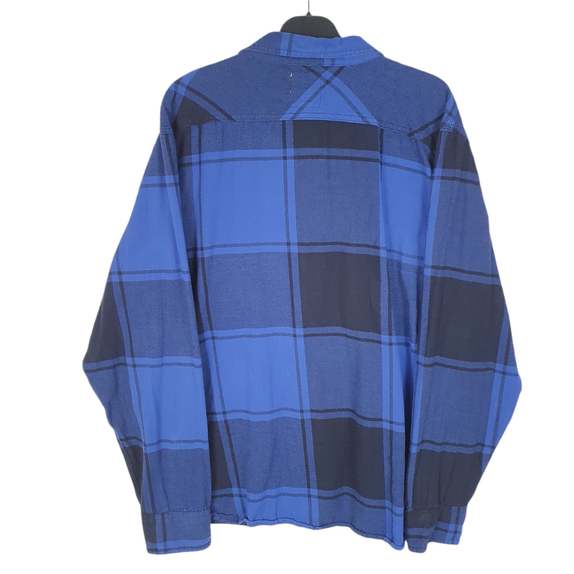 Mens Blue Levis Flannel Grunge Overshirt Shacket Long Sleeve Shirt