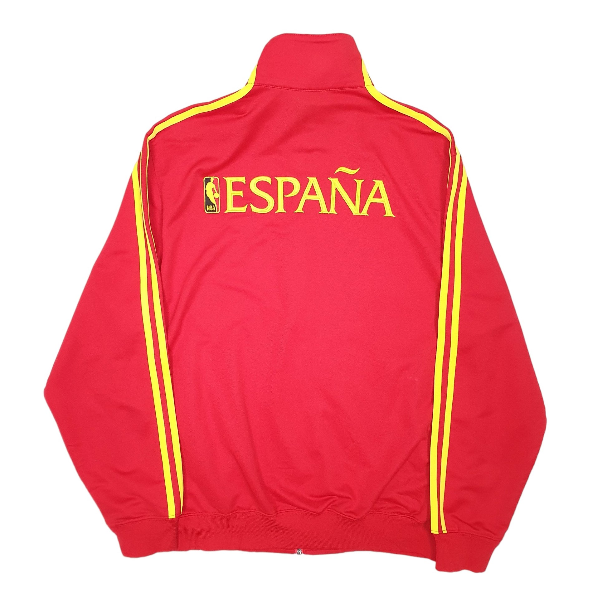 Mens Red Adidas Espana NBA Basketball Team Track Top Full Zip Jumper