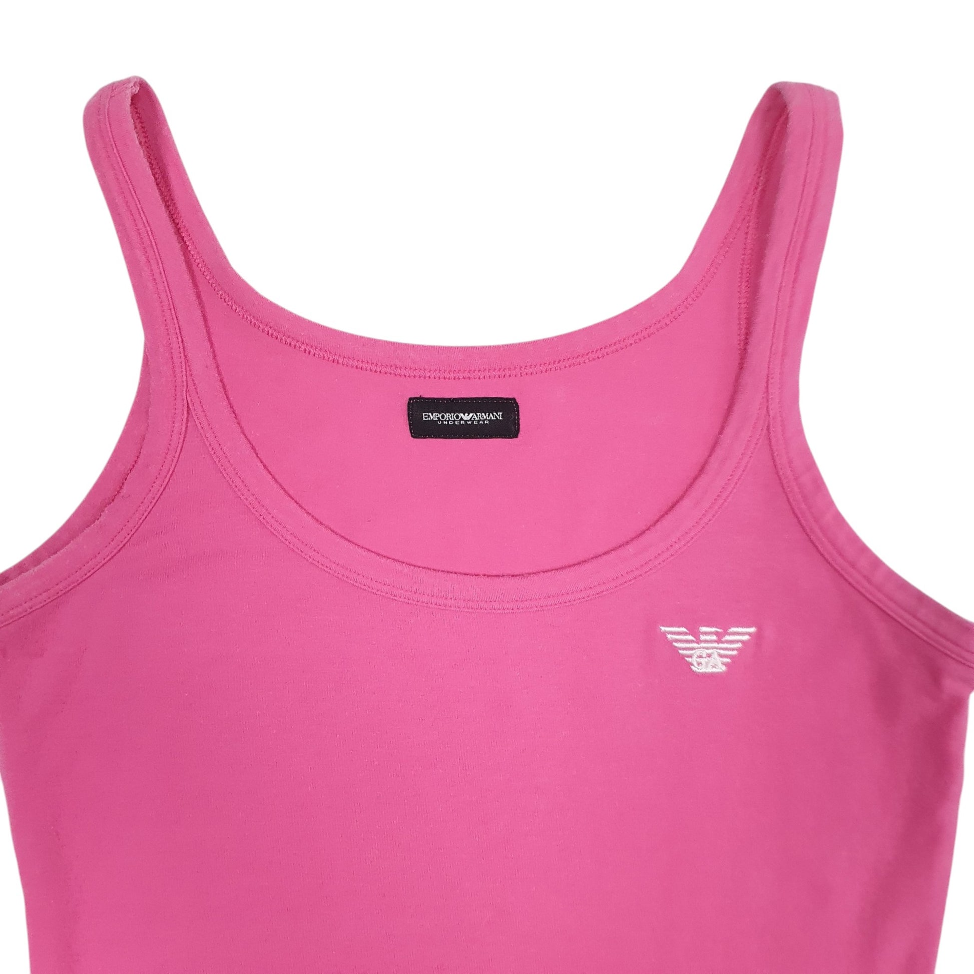 Womens Pink Emporio Armani Vest Short Sleeve T Shirt