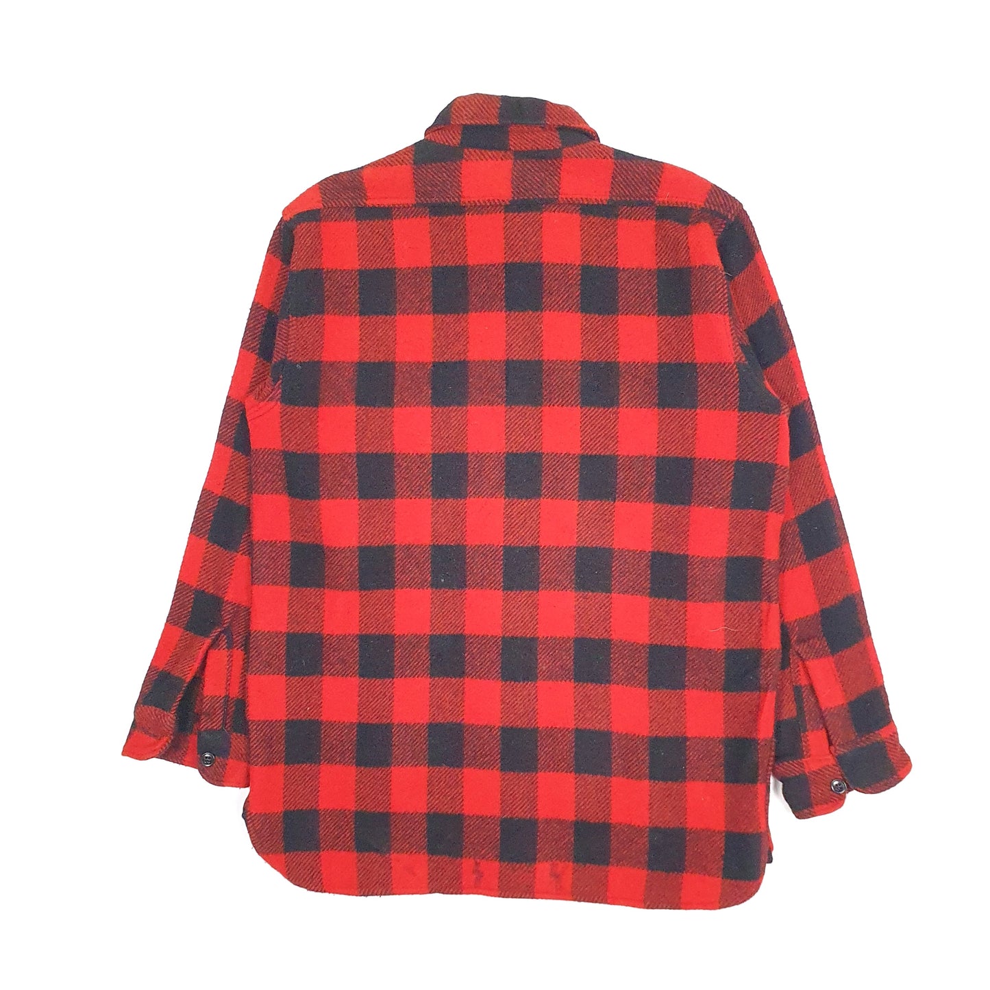 Mens Red King Kole Vintage 1950s Plaid Shirt Shacket Cruiser  Coat