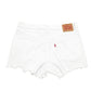 Womens White Levis 501 Jorts Hot Pants Disressed Denim Shorts