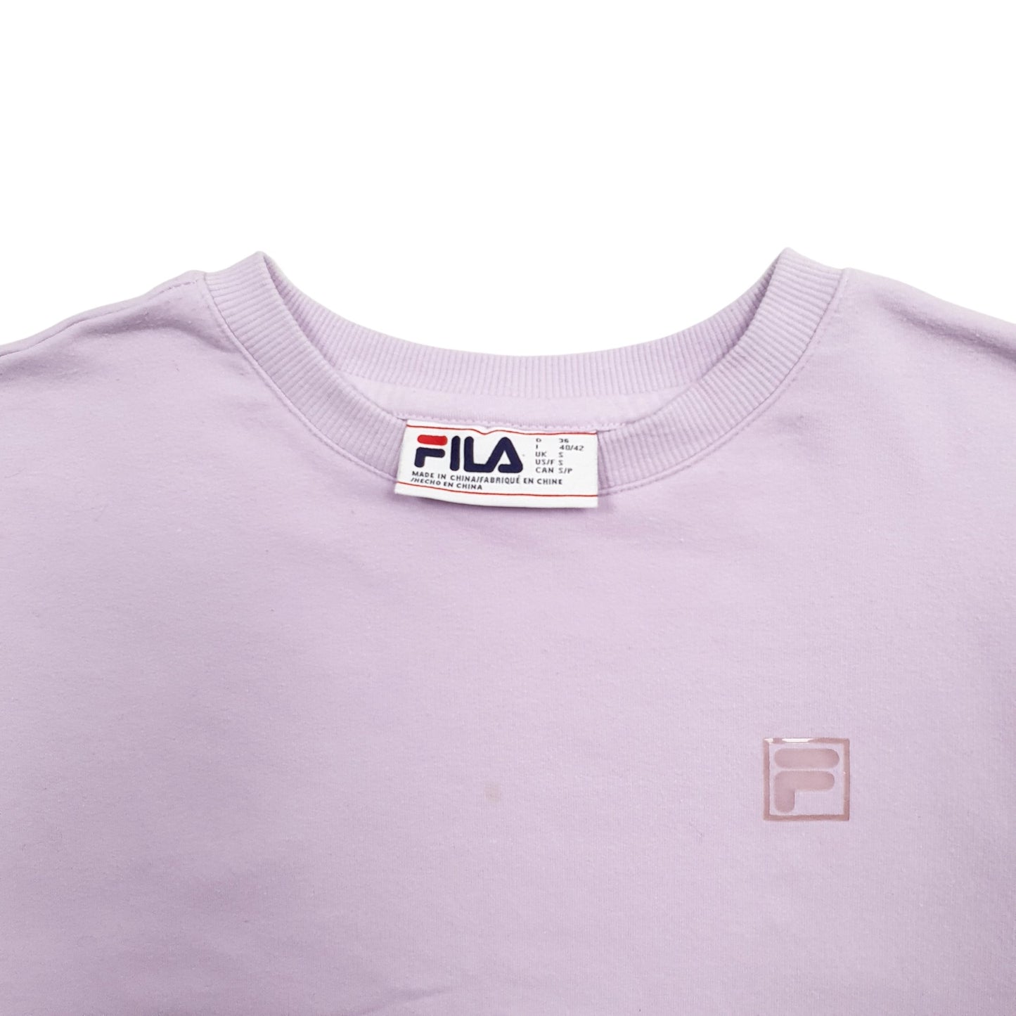 Womens Purple Fila  Crewneck Jumper