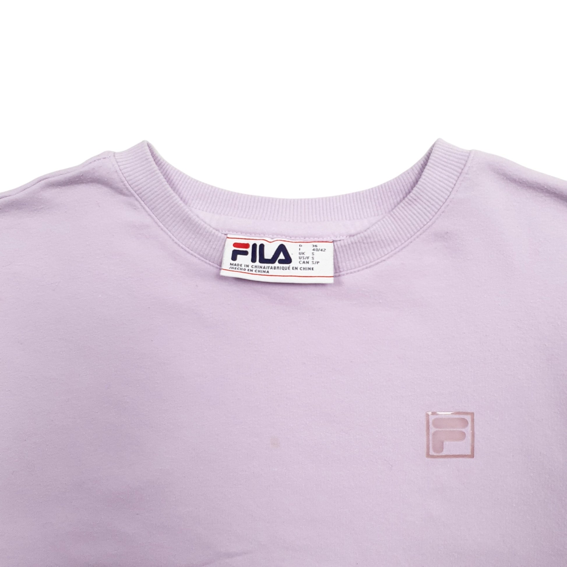 Womens Purple Fila  Crewneck Jumper