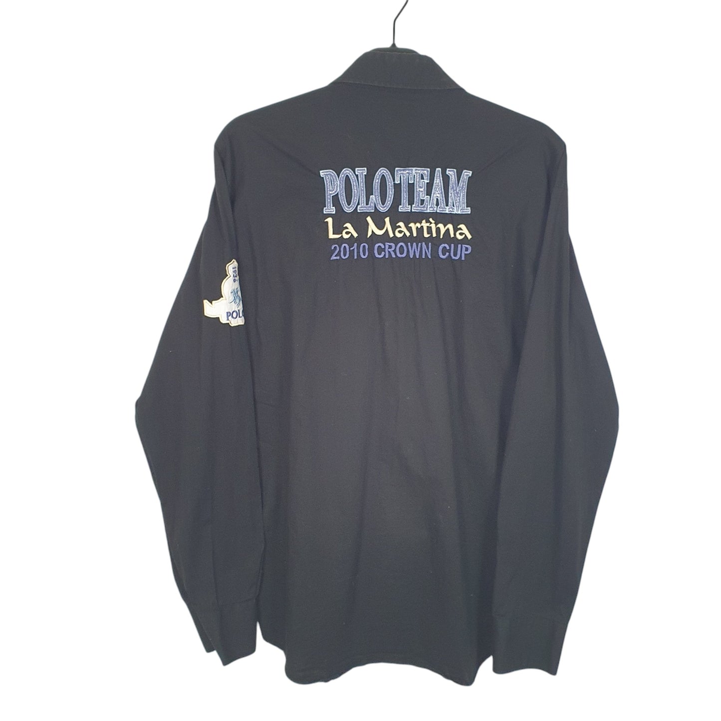 Mens Black La Martina Buenos Aires Polo Club Team Long Sleeve Shirt