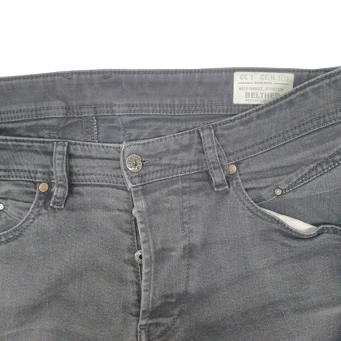 Mens Grey Diesel  Belther JeansW32 L31