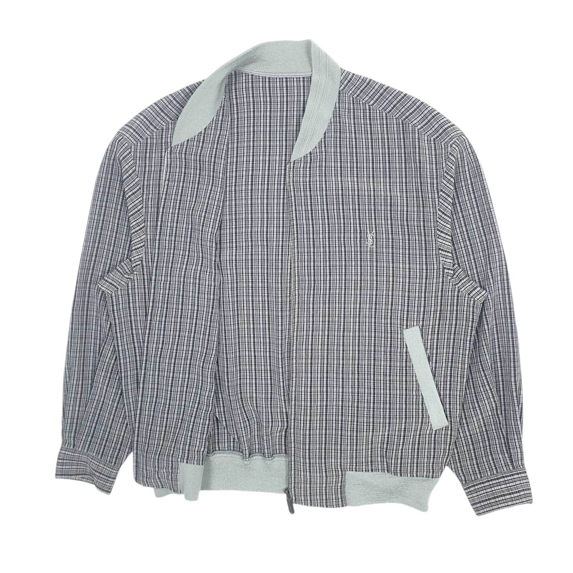 Mens Grey Yves Saint Laurent Bomber  Coat