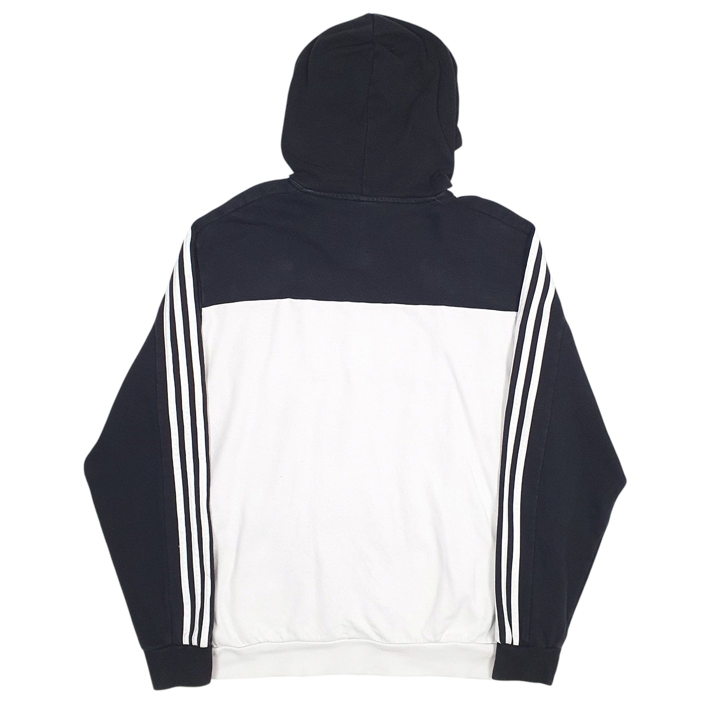 Mens White Adidas Spellout Hoodie Jumper