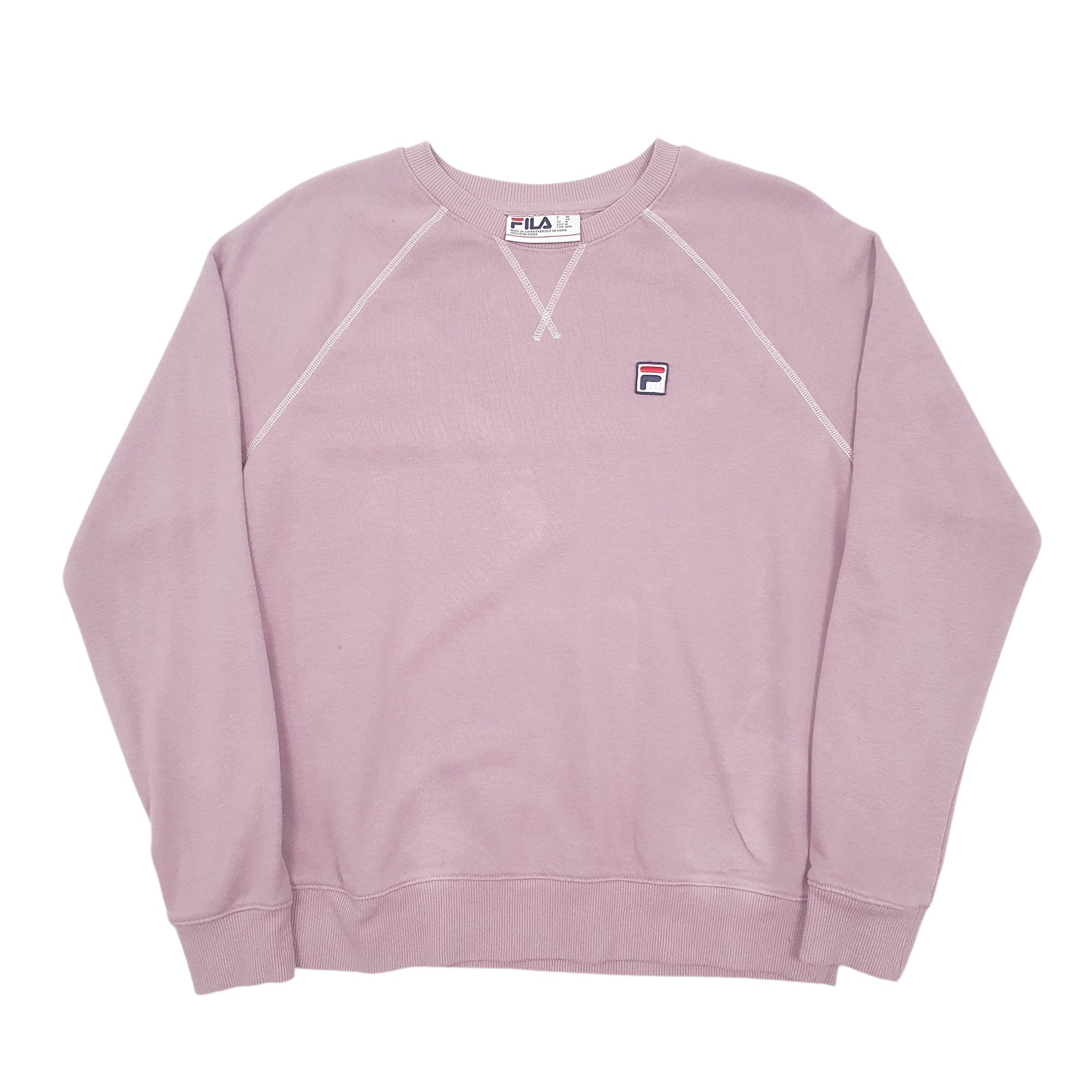 Womens Fila Pink Crewneck Jumper M Bundl Clothing