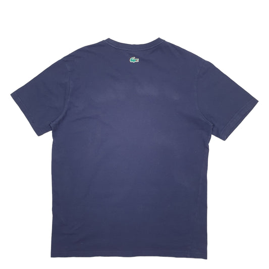 Mens Navy Lacoste  Short Sleeve T Shirt