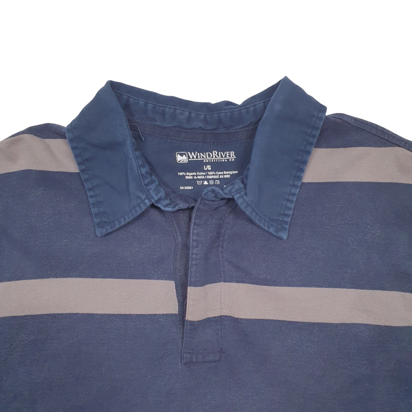 Mens Navy Wind River  Long Sleeve Shirt