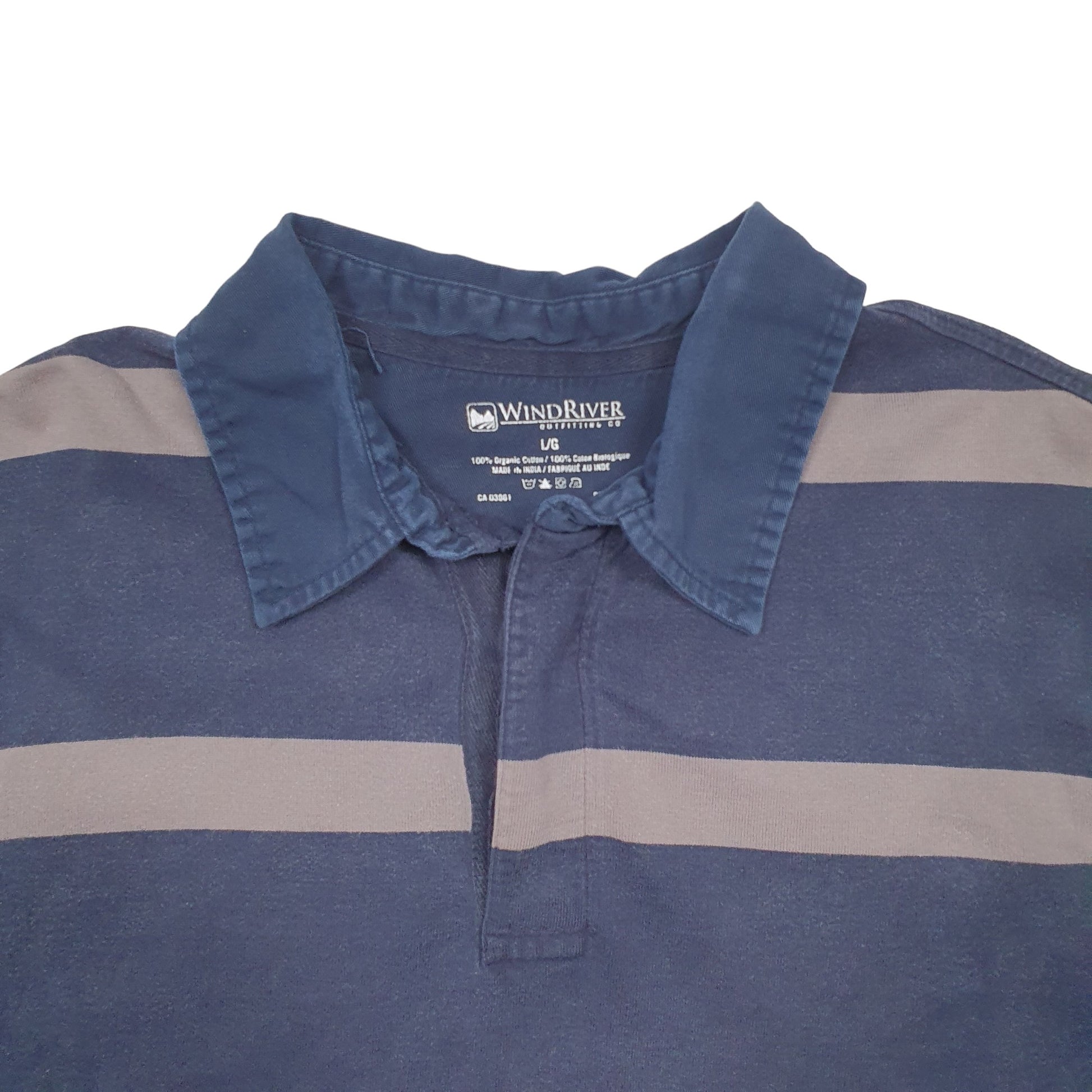 Mens Navy Wind River  Long Sleeve Shirt
