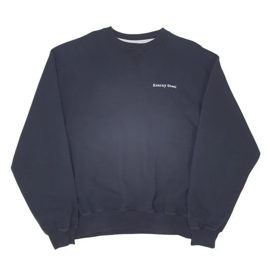 Mens Black Champion Kearny Steel Crewneck Jumper