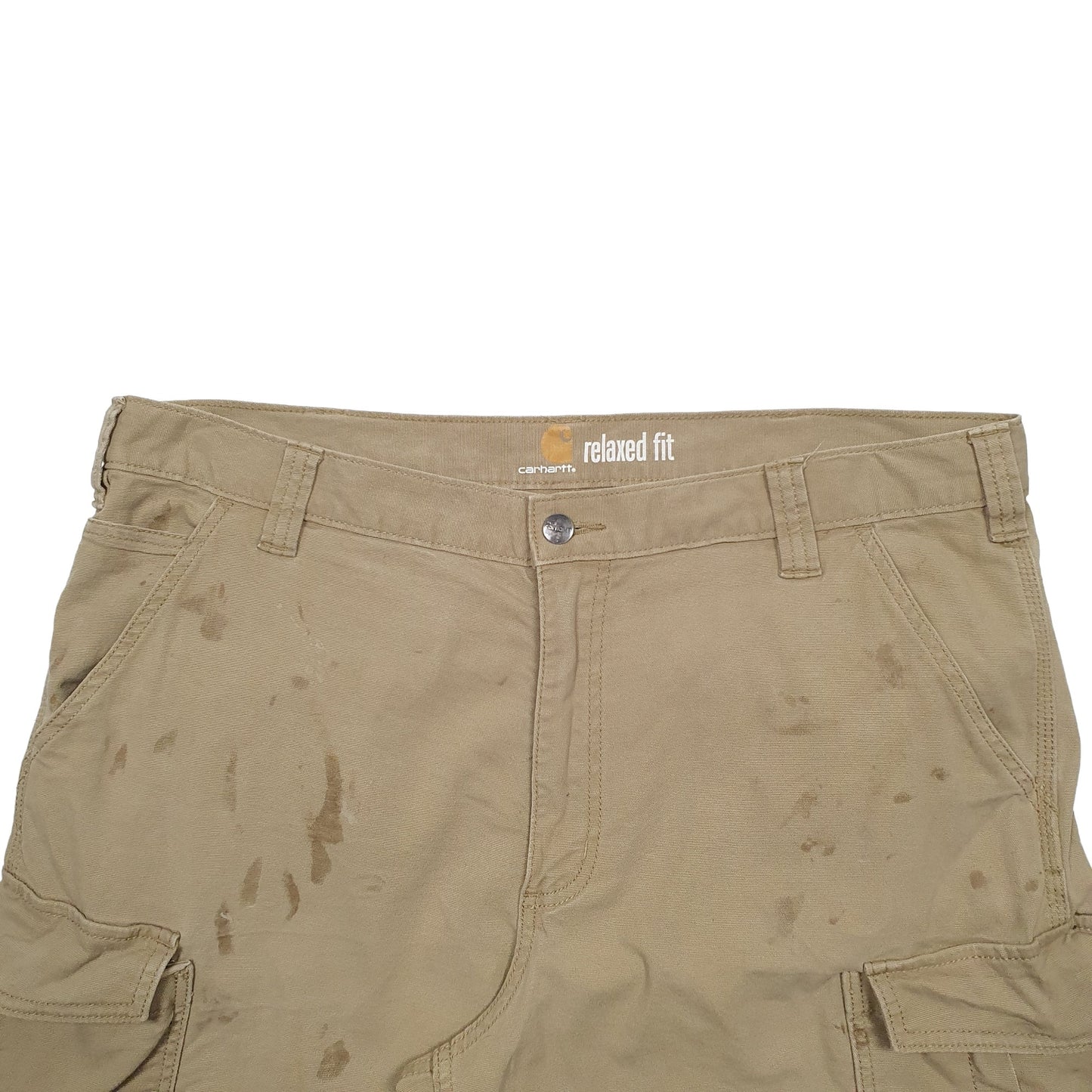 Mens Beige Carhartt Workwear Cargo Shorts