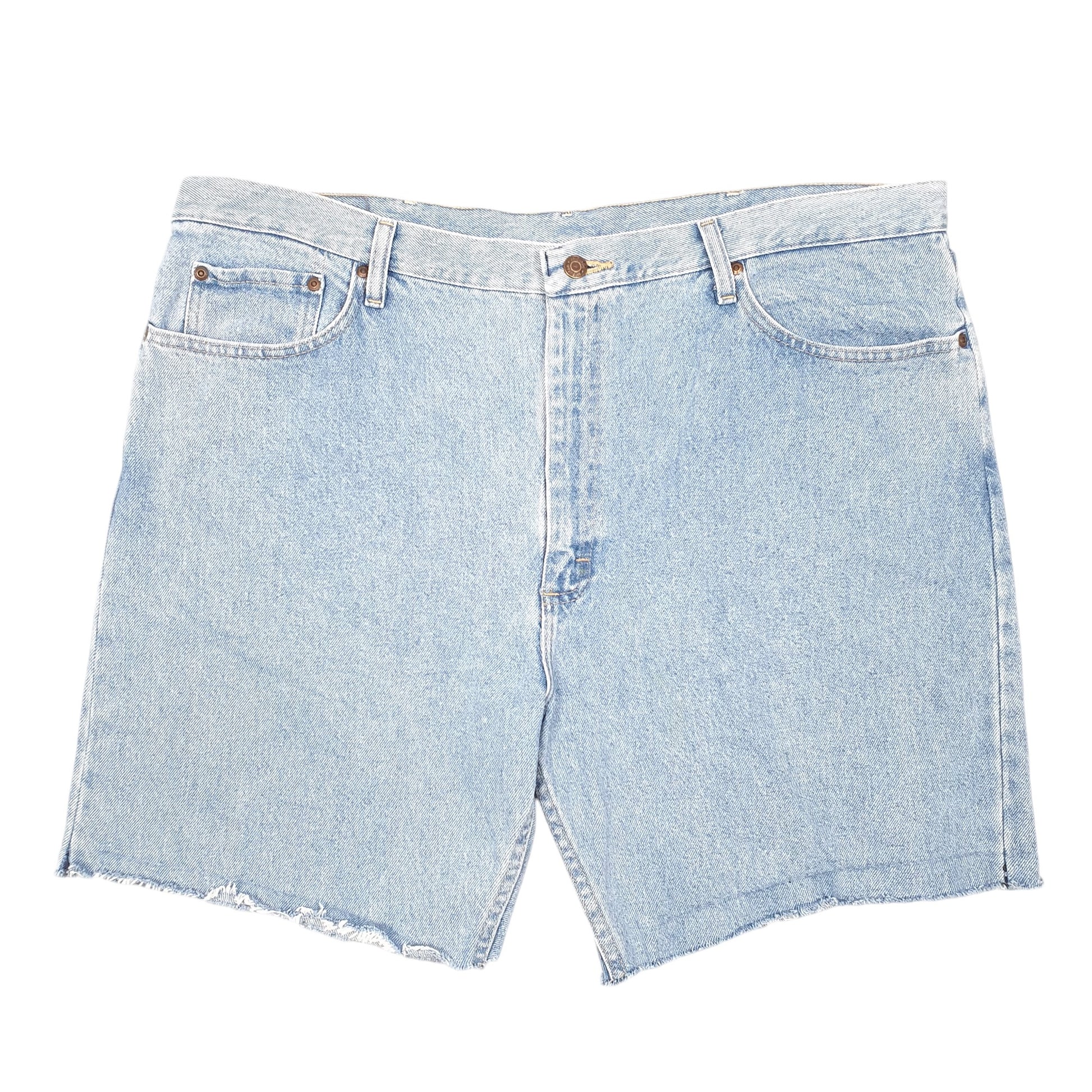 Mens Blue Wrangler Denim Jeans Jorts Regular Cut Offs Denim Shorts