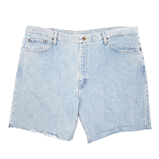 Mens Blue Wrangler Denim Jeans Jorts Regular Cut Offs Denim Shorts
