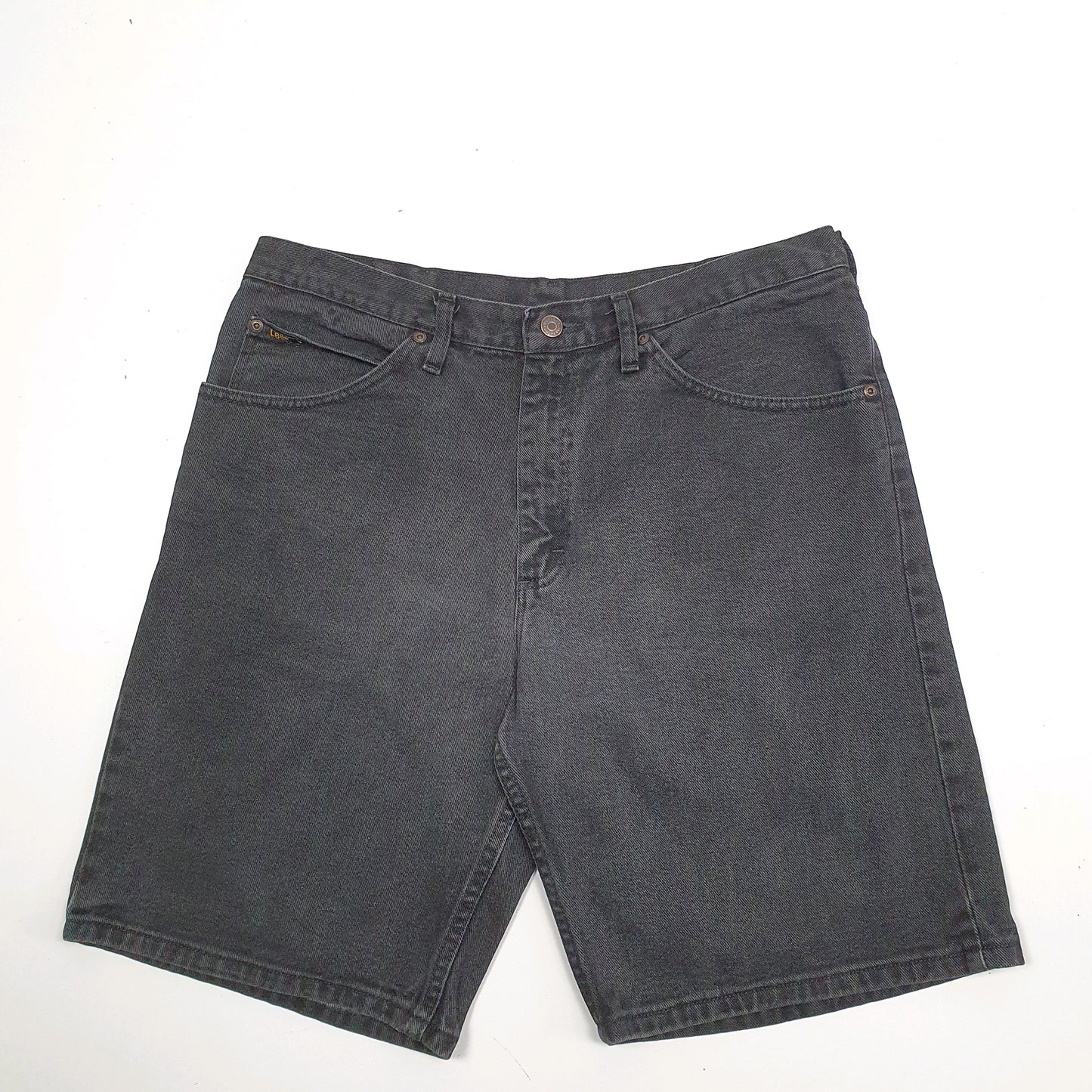 Mens Black Lee  Denim Shorts