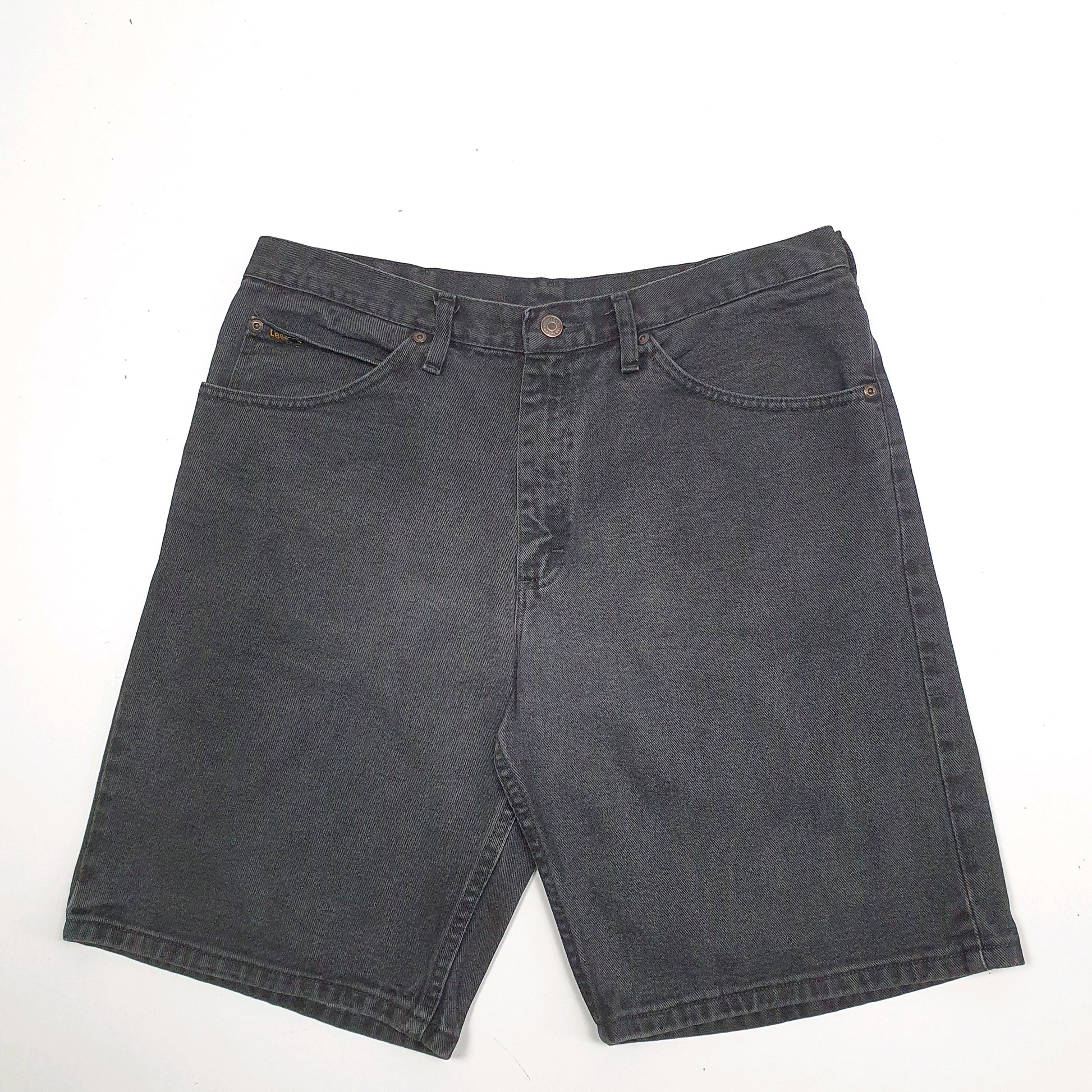 Mens Black Lee  Denim Shorts