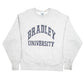 Mens Grey Lee Vintage Crossgrain Reverse Weave Bradley University Crewneck Jumper