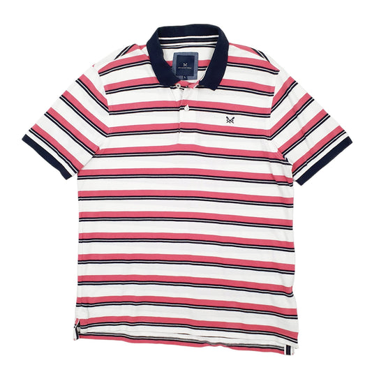 Mens Pink Crew Clothing  Short Sleeve Polo Shirt