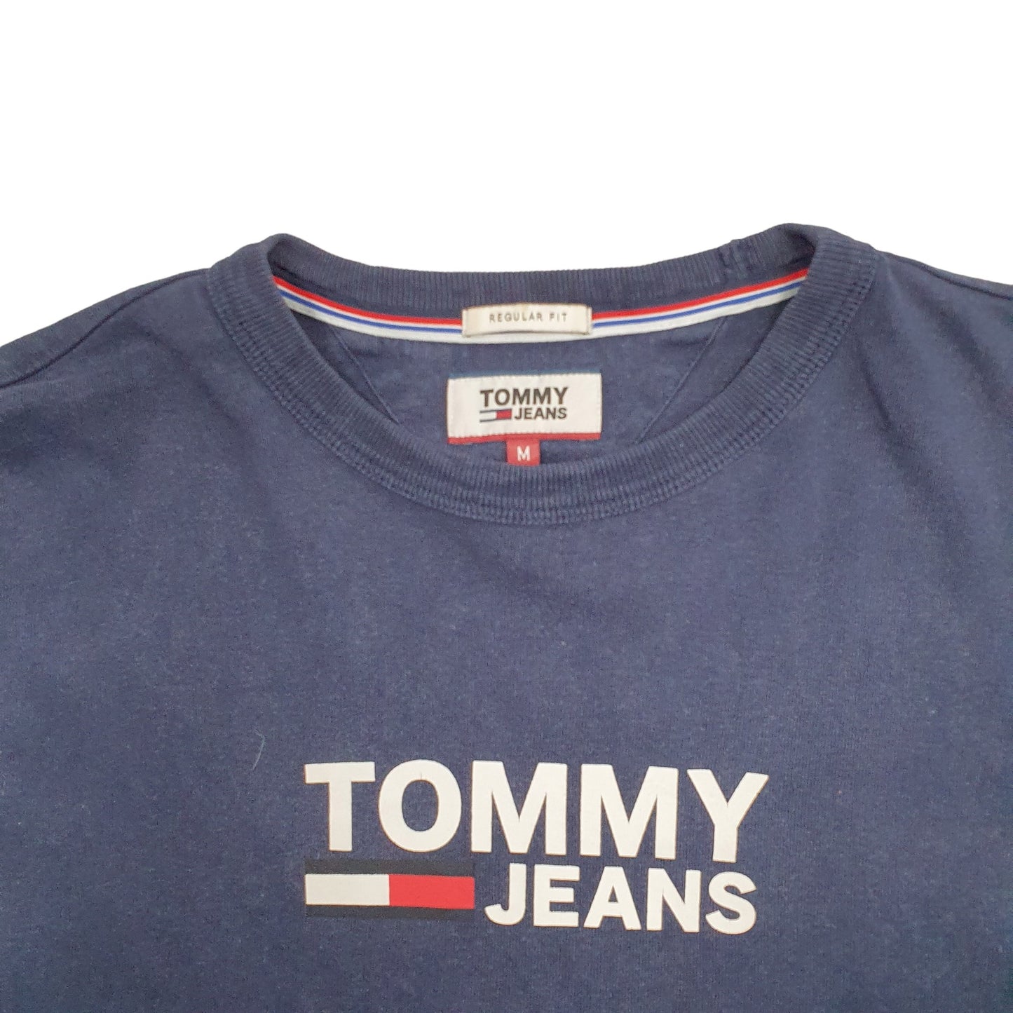 Mens Navy Tommy Hilfiger Knit V Neck Jumper