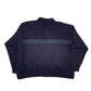 Mens Navy Unbranded Button up Quarter Zip Jumper