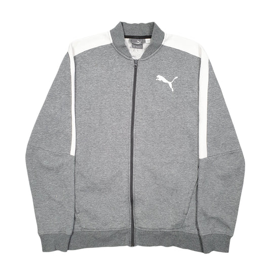 Mens Grey Puma  Full Zip Jumper