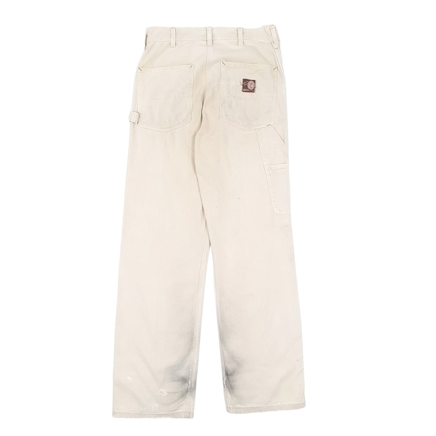 Mens Cream Edwin 101 Vintage Workwear Carpenter Trousers