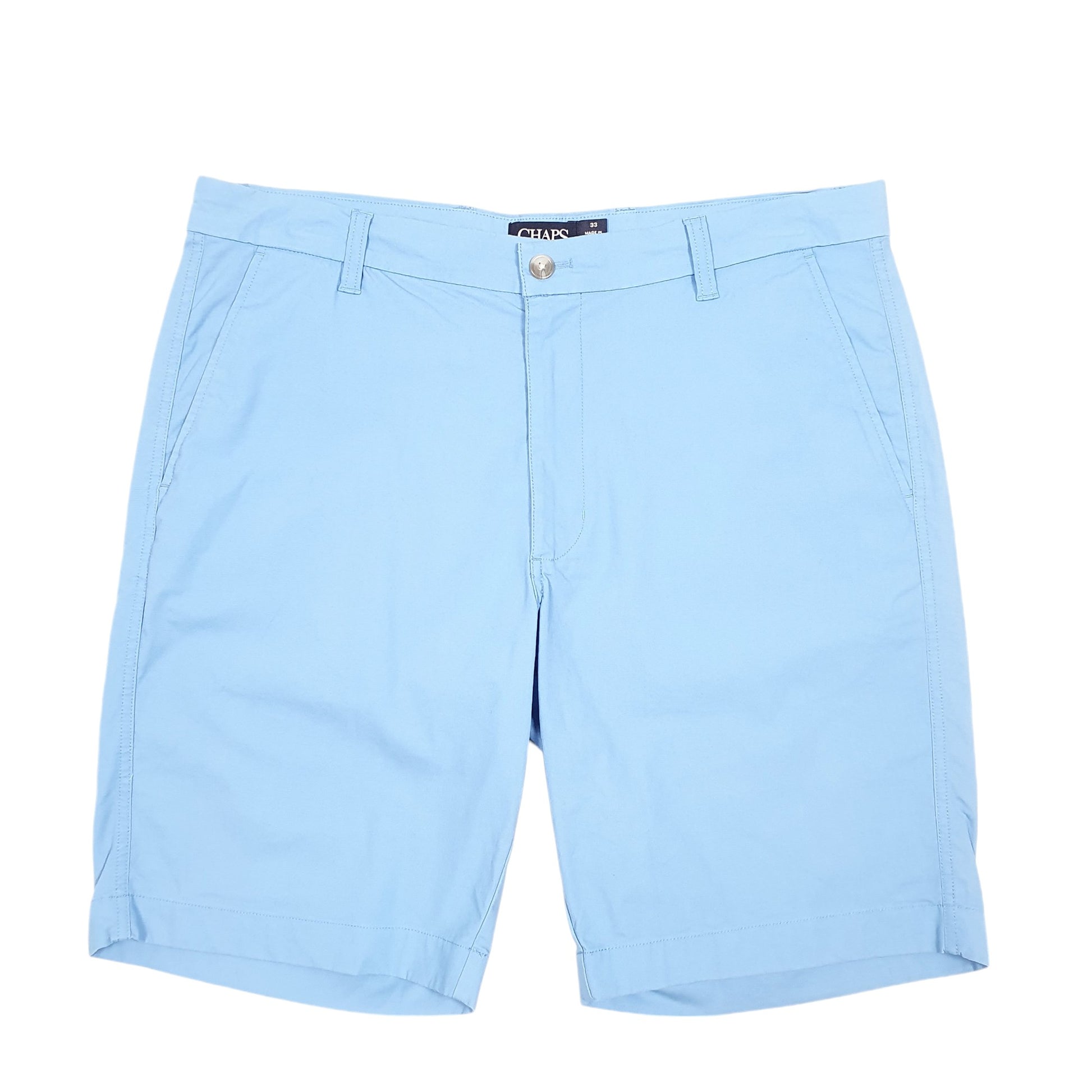 Mens Blue Chaps Stretch Chino Shorts