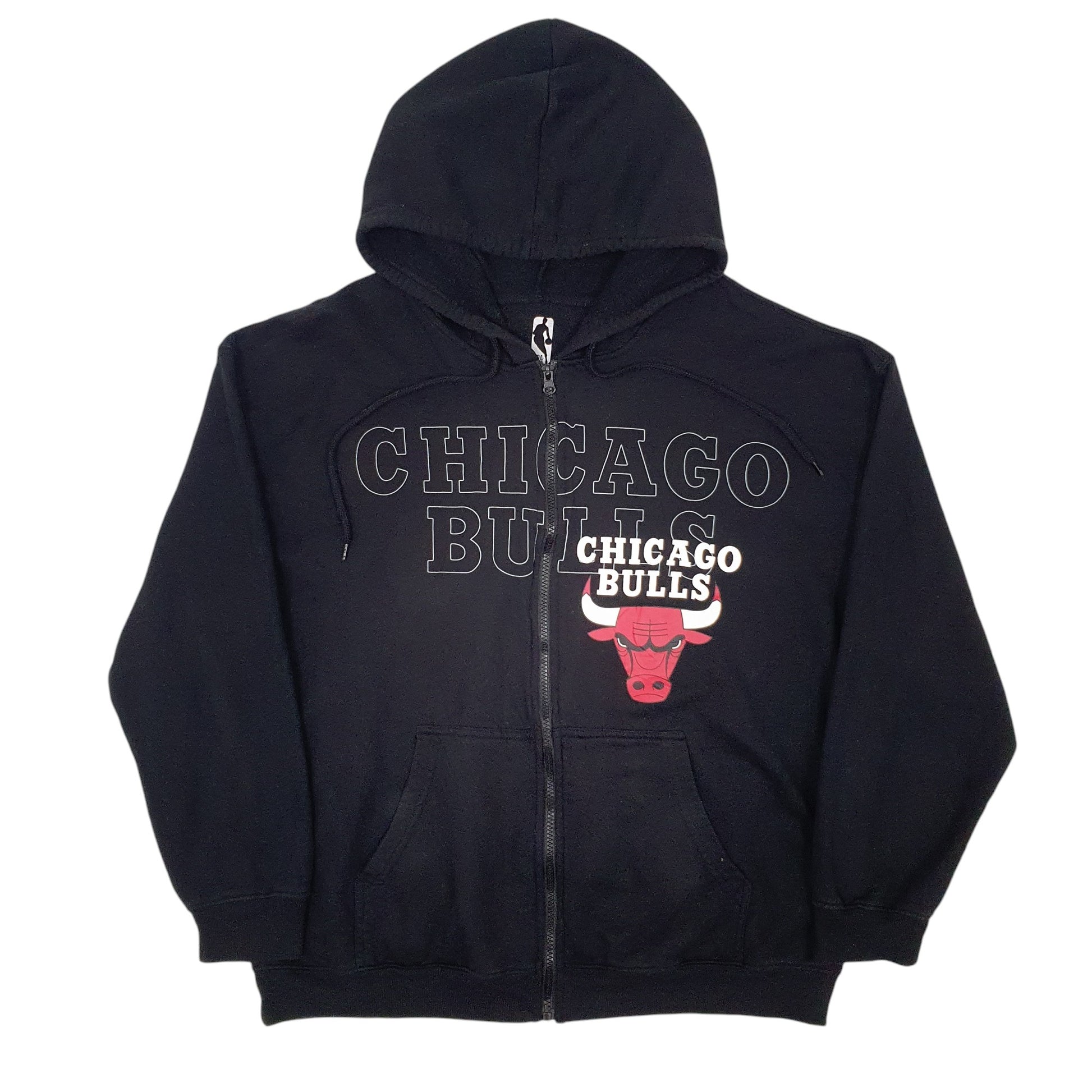 Womens Black NBA Chicago Bulls Full Zip Jumper